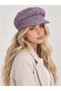 Women's Plush Soft Textured Cap - Angora with Fleece Inside - 6