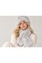 Gray Hat and Scarf Set of 2 Plush Set Winter - Hat and Neck Warmer Premium Soft - 4