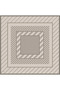 Beige Geometric Pattern 100% Twill Silk Scarf 4423-05 - 3
