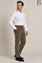 Casual Cut Winter Light Green Men's Velvet Trousers with Fleece Inside - 2
