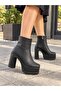 Women's Latina Black 12 cm Platform Heeled Zippered Boots - 2
