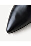 Leather Pointed Toe Heeled Boots - 5