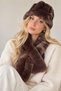 Hat and Scarf Black 2-Piece Set Plush Set - Hat Neck Warmer Premium Soft Winter - 5