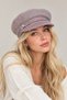 Women's Angora Furry Brooch Detail Cap Hat - Wool Textured - 5
