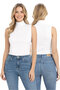 Lirona-Women's Sleeveless Semi Turtleneck Modal Blouse 3-Piece - 3