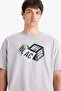 100% Cotton Oversize Wide Fit Crew Neck Printed Short Sleeve T-Shirt S9343Az21Sp - 4