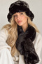 Hat and Scarf Black 2-Piece Set Plush Set - Hat Neck Warmer Premium Soft Winter - 5