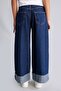 90's Wide Leg Folded Cuff Jean Trousers for Girls I3363A826Wn - 4
