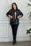 Button-Trimmed Lined Leather Jacket - 5