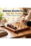 Natural Wooden Magnetic Chess Set 29X29 cm Foldable Premium Chess Set with Special Slots Gift - 7