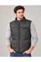 Men's Gray Fleece Plus Size Vest