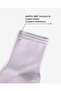 Women's Premium Seamless Bamboo Socks with Floral Design in Lilac - 3