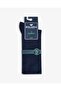 Men's Premium Roll Top Elasticless Seamless Bamboo Socks Navy Blue - 4