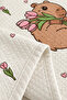 Capybara Patterned Single Pique 160X220 Cm, 160 X 230, 2 Pieces, Polyester, Without Sheets, Mixed - 6
