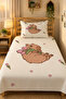 Capybara Patterned Single Pique 160X220 Cm, 160 X 230, 2 Pieces, Polyester, Without Sheets, Mixed - 5