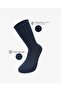 Men's Premium Roll Top Elasticless Seamless Bamboo Socks Navy Blue - 3