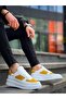 Zrk-X8 High Quality Thick Sole White Yellow Suede Casual Men's Sneaker - 3