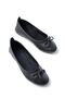 Zri̇n-6101 Black Daily Bowknot Women's Ballerinas - 4