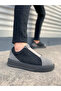 Zrj007 alba high quality elastic daily men's sneaker - suede grey black