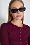 Half Snap Slim Fit Blouse - 6