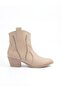 Mateo Premium Beige Western Style Heeled Boots - 3