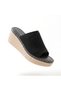 Zri̇n-460 Premium Black Knitwear Daily Orthopedic Wedge Heel Women's Slippers - 3