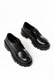Zri̇n-754 Premium Black Crocodile Lace-Up Orthopedic High-Sole Loafer - 5