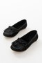 Zri̇n-100 Black Suede Tasseled Daily Women's Flats - 6