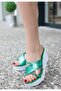 Pamela Green Wedge Heel Women's Slippers - 5