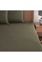 3 Piece Microfiber Bed Sheet Set king size 200 x 200 cm Soft Breathable 1 Fitted Sheet 2 Pillowcase, Olive Green - 3