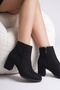 Marina Rosse Women's Liva Black Suede Flat Heeled Short Boots - 2