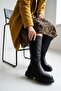 Blanca Black Leather Pull-On Casual Women's Boots - 2