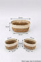 Natural Wicker 3-Piece Organizer Basket Set - Bohemian Home Decoration Organizing Box - 3