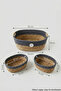 Natural Wicker 3-Piece Organizer Basket Set - Bohemian Home Decoration Organizing Box - 3