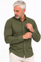 Men's Premium Slim Khaki Long Sleeve Shirt - 3