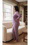 Women's Winter Plus Size Curve Embroidered Patterned Collar Buttoned Long Sleeve Pajama Set - 4