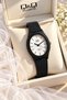 Pool and Sea Use, Black Silicone Cord, Suitable for Pool and Sea Use, Women's Wristwatch+Bracelet - 3
