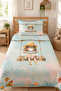 Cute Girl Pattern Baby and Kids Printed Single Pique Set 160X230 - 4