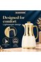 1 Liter Flask - Leakproof Button Locking Design Beige & Gold, Lightweight Durable Flask for Hot & Cold Drinks QGR10 - 5