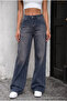 High Waist Wide Leg Loose-Fit Washed Jeans - 2