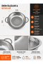 Stainless Steel Pasta Strainer 22 cm |   Double Handle Metal Vegetable and Fruit Washing and Straining Colander - 4