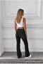 Distressed Washed High Waist Flare/Spanish Jeans - 6