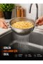 Stainless Steel Pasta Strainer 22 cm |   Double Handle Metal Vegetable and Fruit Washing and Straining Colander - 2