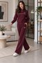 Women's Embroidered Sweatshirt and Wide-Leg Pants Two-Piece Set - 5