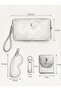 100% Genuine Crazy Leather Minimalist 5-Piece Accessory Set: Handbag - Wallet - Card Holder - Glasses Case - Keychain Set - 8