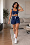 Women's Modal Bustier and High Waist Shorts Sports Set - 6