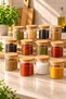 12 Pieces Borosilicate Spice Jar with Bamboo Lid, Storage Container, Snack Bowl 200 ml - 2