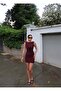 Linda Twill Fabric Backless Dress — Burgundy - 3
