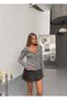 Madonna Collar Striped Double Zipper Knitwear - 3