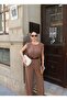 Linda Twill Fabric Belted Jumpsuit — Brown - 6